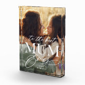 Elegant Best Mum Ever Collage Mothers Day keepsake フォトブロック (右)