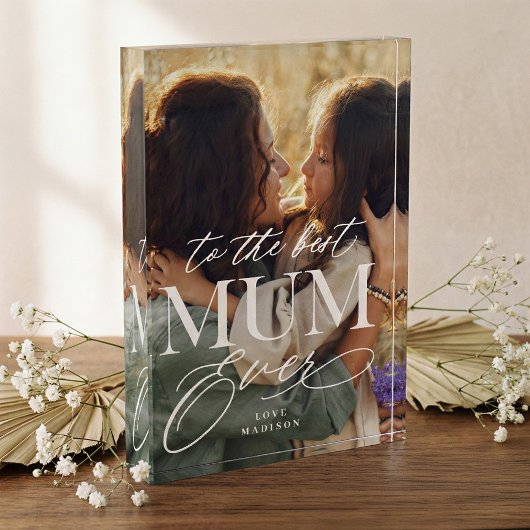 Elegant Best Mum Ever Collage Mothers Day keepsake フォトブロック