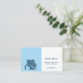 Elegant Bi-Color Silhouette Creative - Light Blue 名刺 (スタンド正面)