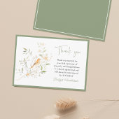Elegant Birds Funeral Thank You Card サンキューカード