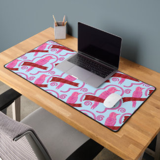 Elegant birds Pattern Desk Mat デスクマット