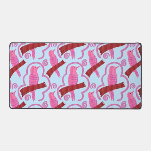 Elegant birds Pattern Desk Mat デスクマット (正面)