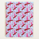 Elegant birds Pattern Spiral Planner プランナー手帳 (正面)