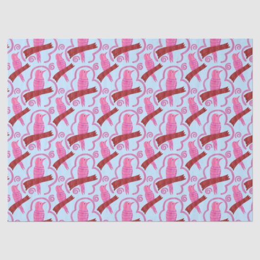Elegant birds Pattern Tissue Paper 薄葉紙 (正面)