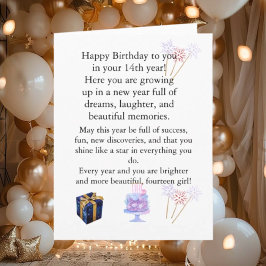 Elegant Birthday Card for Her – Personalized Greet カード