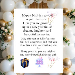 Elegant Birthday Card for Her – Personalized Greet シーズンポストカード