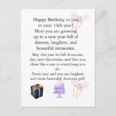 Elegant Birthday Card for Her – Personalized Greet シーズンポストカード (正面)