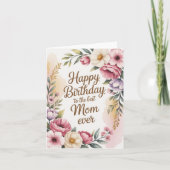 Elegant Birthday Card for Mom カード (正面)