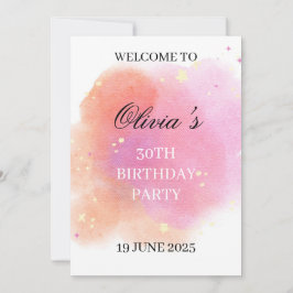 Elegant Birthday Celebration Invitation 招待状
