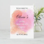 Elegant Birthday Celebration Invitation 招待状 (スタンド正面)