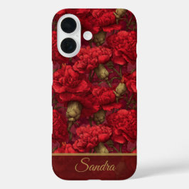 Elegant Birthday Gift Carnation Flower Name iPhone 16ケース