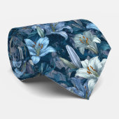 Elegant Birthday Gifts For Husband Lilies Floral ネクタイ (ロール)