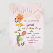 Elegant Birthday Party Invitations  招待状 (正面/裏面)
