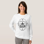 Elegant Birthday Queen Crown Typography White Tシャツ (正面フル)