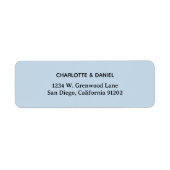 Elegant Black and Blue Minimalist Address ラベル (正面)