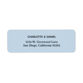 Elegant Black and Blue Minimalist Address ラベル