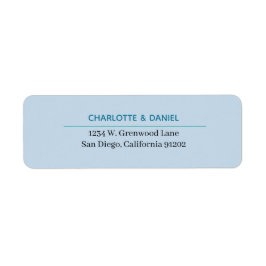 Elegant Black and Blue Minimalist Address ラベル