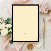 Elegant Black and Cream Art Deco Wedding Invitatio 招待状