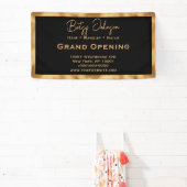 Elegant Black and Faux Gold Foil Business Sign 横断幕 (インサイチュ)
