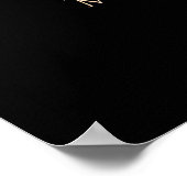 Elegant Black and Gold 30th Birthday Poster ポスター (角)