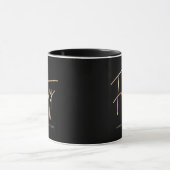 Elegant Black and Gold 40th Birthday Party マグカップ (中央)