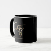 Elegant Black and Gold 40th Birthday Party マグカップ (正面左)