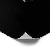 Elegant Black and Gold 40th Birthday Poster ポスター (角)