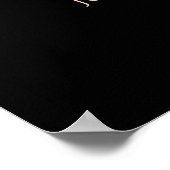 Elegant Black and Gold 50th Birthday Poster ポスター (角)