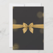 Elegant Black and Gold birthday Invitation 招待状 (裏面)
