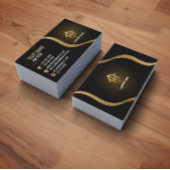 Elegant Black and Gold Business Card 名刺