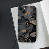 Elegant Black and Gold Floral Art Case-Mate iPhoneケース