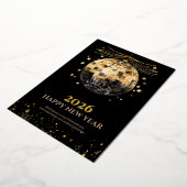 Elegant Black and Gold Foil New Year Greeting Card 箔シーズンカード (回転した状態)