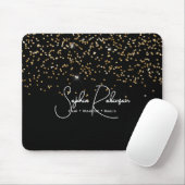Elegant Black and Gold Glitter Salon Business マウスパッド (マウス)