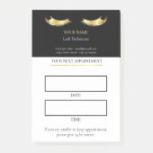 Elegant black and gold Lash appointment ポストイット (正面)