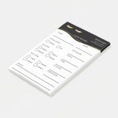 Elegant black and gold Lash Client Post-it® Notes ポストイット (アングル)