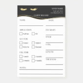 Elegant black and gold Lash Client Post-it® Notes ポストイット (正面)