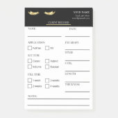 Elegant black and gold Lash Client Post-it® Notes ポストイット (正面)