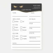 Elegant black and gold Lash Client Post-it® Notes ポストイット (正面)