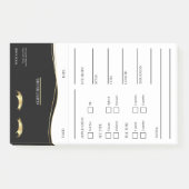 Elegant black and gold Lash Client  Post-it® Notes ポストイット (正面)