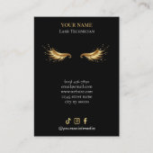 Elegant Black and gold Lash Client Record Form 名刺 (正面)