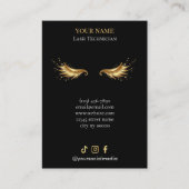 Elegant Black and gold Lash Client Record Form 名刺 (正面)
