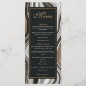 Elegant Black and Gold Marble Wedding メニュー (正面)