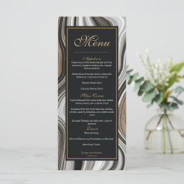 Elegant Black and Gold Marble Wedding メニュー