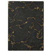Elegant Black and Gold Marbled Custom Teacher's クリップボード (裏面)