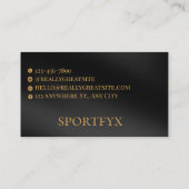 Elegant Black and Gold Minimalist Business Card |  名刺 (裏面)