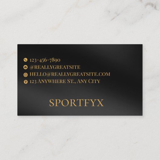 Elegant Black and Gold Minimalist Business Card |  名刺 (裏面)