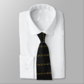 Elegant Black and gold Neck Tie ネクタイ (タイ)