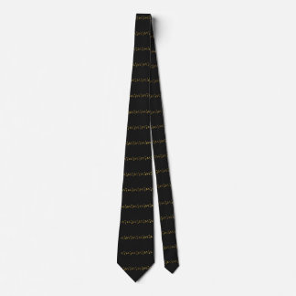 Elegant Black and gold Neck Tie ネクタイ