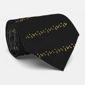 Elegant Black and gold Neck Tie ネクタイ (ロール)