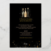 Elegant Black and Gold New Year Invitation Card 箔招待状 (裏面)